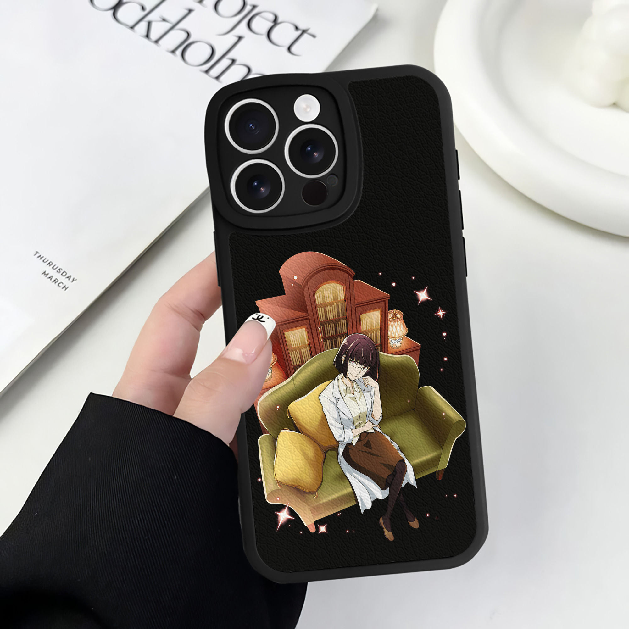 （画像用） 文豪ストレイドッグス Bungo Stray Dogs 【iPhone 16シリーズ対応】シリコンスマホケース（レザー調） 材質：シリコン